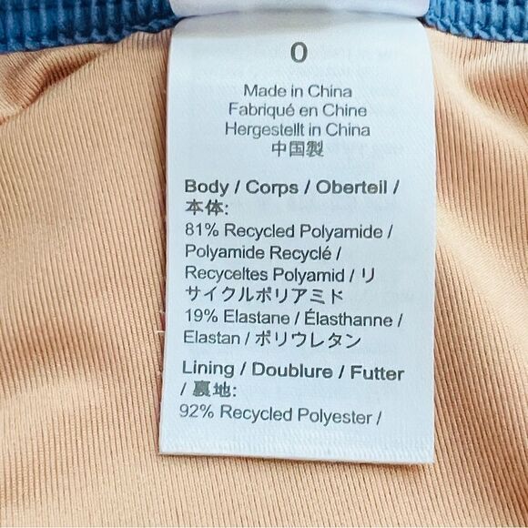 NWOT New J. crew Ribbed One Strap One Piece Swimsuit 0 Retro Blue Clean Lines - Picture 13 of 14